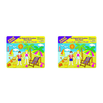 2x Felt Creations Fun In The Sun Kids/Children Fabric Art Kit 3y+