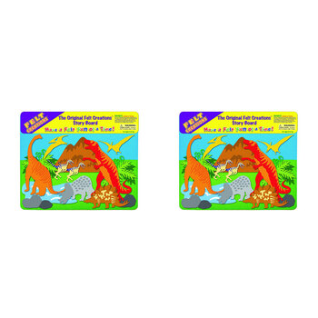 2x Felt Creations Prehistoric Dinosaurs Kids/Children Fabric Art Kit 3y+
