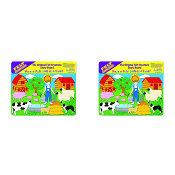2x Felt Creations Farm Theme Kids/Children Fabric Art Kit 3y+