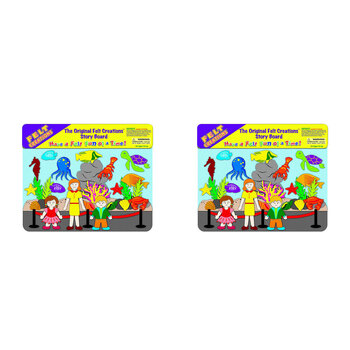 2x Felt Creations Aquarium Kids/Children Fabric Art Kit 3y+