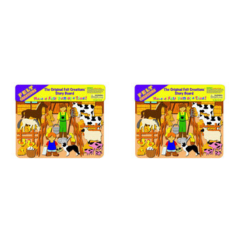 2x Felt Creations Barn Theme Kids/Children Fabric Art Kit 3y+