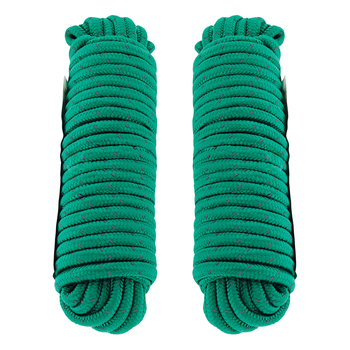 2pk Hulk 4x4 Durable 15m Hi-Vis Reflective Rope - Green