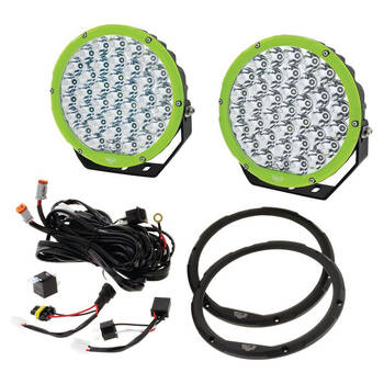 Hulk Round LED Off-Road Vehicle Driving Light Pair Kit 9inch