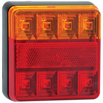 2pc Hulk LED Stop/Tail/Indicator Lamp 12V w/ 400mm Lead Black