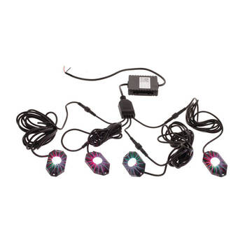 4pc Hulk LED Flood Beam Outdoor Rock Light Kit w/ Bluetooth RGBW