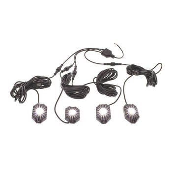 4pc Hulk LED Rock Lights 12V 120-Degree Flood Beam IP68 White