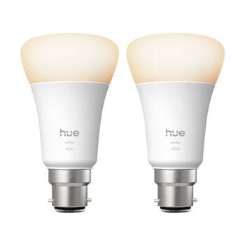 2PK Philips Hue 9.5W A60 V2 Smart LED Warm White Lightbulb B22