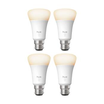 4PK Philips Hue 9.5W A60 V2 Smart LED Warm White Lightbulb B22