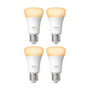 4PK Philips Hue 1100 A60 LED White Ambience Brightness Adjustable Lightbulb E27