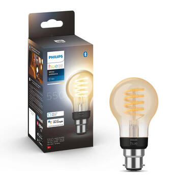 Philips Hue White Ambiance Light Bulb Filament A60 B22 w/ Bluetooth