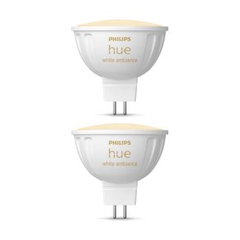 2PK Philips Hue Warm to Cool White Ambience MR16 Smart Lightbulb 5.1W