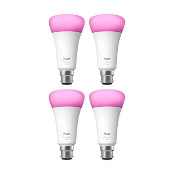 4PK Philips Hue White/Colour Ambience 1600lm A67 E27 Smart LED Lightbulb 15W