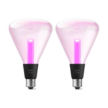 2PK Philips Hue White/Colour Ambience Lightguide Triangle Smart Lightbulb E27