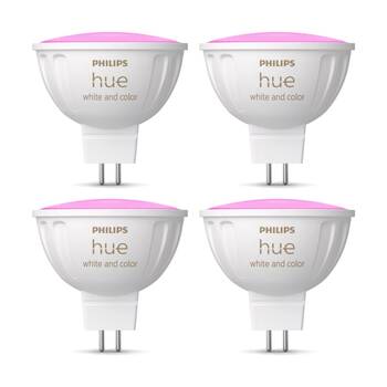 4PK Philips Hue White/Colour Ambience MR16 Smart LED Lightbulb 5.0W