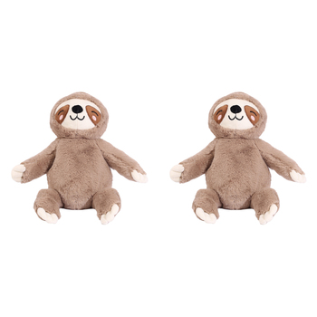 2PK Splosh Toasty Hugs Sammy Sloth Soft Plush 35cm Toy Baby 0+ Brown