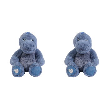 2PK Splosh Toasty Hugs Dexter Dinosaur Soft Plush 35cm Toy Baby 0+ Blue