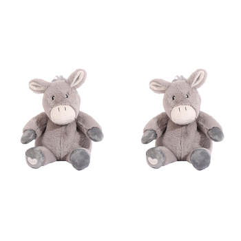 2PK Splosh Toasty Hugs Diego Donkey Soft Plush 35cm Toy Baby 0+ Grey