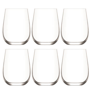 6pc Artcraft Modern Hugo Stemless Glass Tumbler Drinkware 475ml Clear