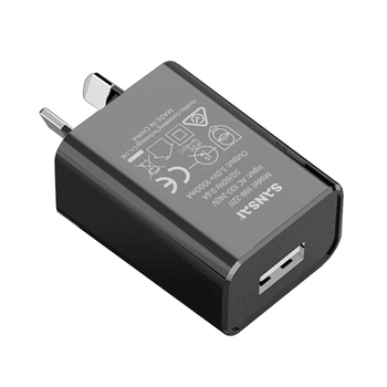 Sansai USB-A Wall Charger Adapter Power Plug For Phones Black