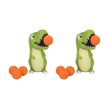 2PK  Hog Wild T-Rex Popper Soft Foam Ball Shooter Indoor/Outdoor Fun Toy