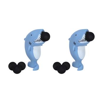 2PK  Hog Wild Shark Popper Soft Foam Ball Shooter Indoor/Outdoor Fun Toy