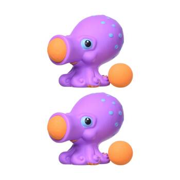 2PK  Hog Wild Octopus Popper Soft Foam Ball Shooter Indoor/Outdoor Fun Toy