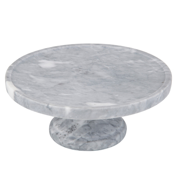 Davis & Waddell Nuvolo Marble Footed Cake Stand 25x25cm Round - Grey