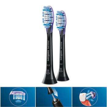 Philips Sonicare G3 Premium Gum Care 2pc Replacement Heads - Black