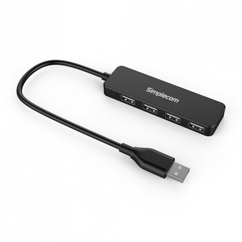 Simplecom 9.5cm CH241 4-Port USB2.0 to USB Hub Adapter