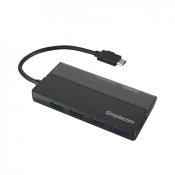 Simplecom 10cm CH330 USB-C Male to 4-Port USB-A Female Hub Adapter