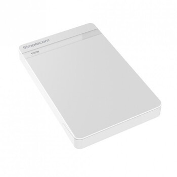 Simplecom SE203 Enclosure Case For 2.5" SATA SSD to USB 3.0 HDD - White
