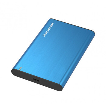 Simplecom SE221 Aluminium Enclosure For 2.5'' SATA HDD/SSD to USB 3.1 - Blue
