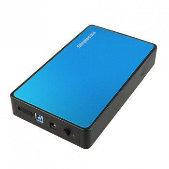 Simplecom SE325 Enclosure For 3.5" SATA HDD to USB 3.0 Hard Drive - Blue