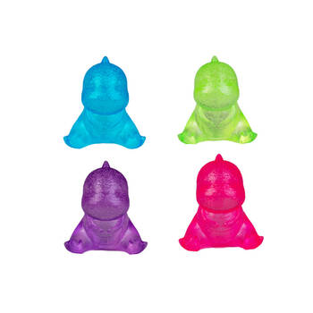 4PK Smooshos Super Squeeze Gid Dino Soft Compact Multi-Coloured Squishy Toy Assorted