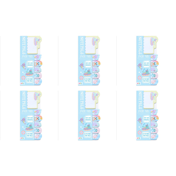 6PK Ooly School Sticky Note Pals 120-Tabs 6y+ - Nom Nom Narwhals