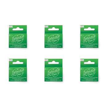 6x 5pc Ooly Splendid Fountain Pen Refill Ink Cartridges - Green