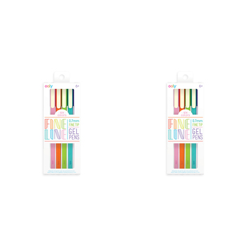 2x 6pc Ooly 0.7mm Fine Tip Line Gel Pens Writing Stationery 6y+