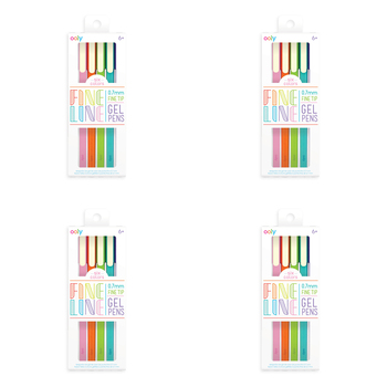 4x 6pc Ooly 0.7mm Fine Tip Line Gel Pens Writing Stationery 6y+