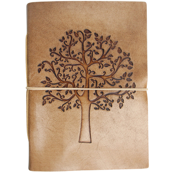 LVD Tree Of Life Leather Notebook 18x13cm - Brown