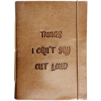 LVD Out Loud Leather/Paper 18cm Notebook Writing Journal - Brown