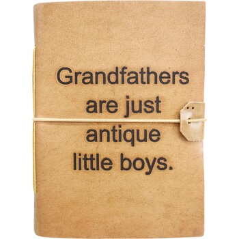 LVD Antique Little Boy Leather/Paper 18cm Notebook - Brown