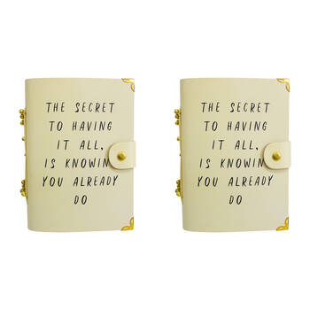 2PK LVD Leather Cover Paper Notebook Writing Journal 18x13cm Have It All