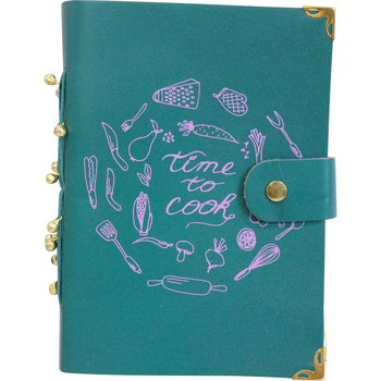 LVD Leather Note Book Time To Cook Stylish Hard Cover Journal/Diary