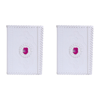 2PK LVD Leather Note Book Pink Gem Stylish Hard Cover Journal/Diary