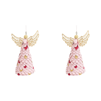 2PK LVD Hanging Ornament Angel Strawberries Cream Decorative Home Decor