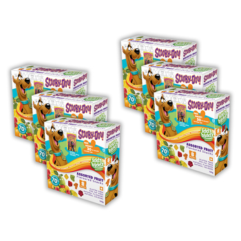 6x 8PK Iddy Biddy Scooby-doo Assorted Fruit Gummies 960g