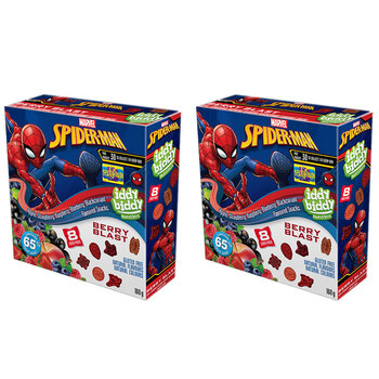 2x 8PK Iddy Biddy Spiderman Mixed Berry Gummies 320g