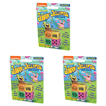 3PK Aquarius SpongeBob Jumpin' Jellyfish Rolling Dice Game 12y+