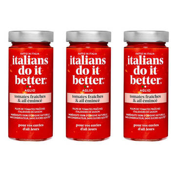 3PK Hot Shots Italians Do It Better Aglio Herbs & Spices 290g Cooking Seasoning