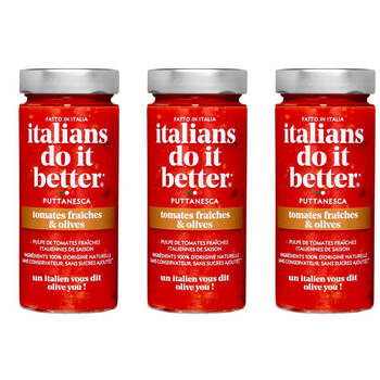 3PK Hot Shots Italians Do It Better Puttanesca Herbs & Spices 290g Cooking Seasoning